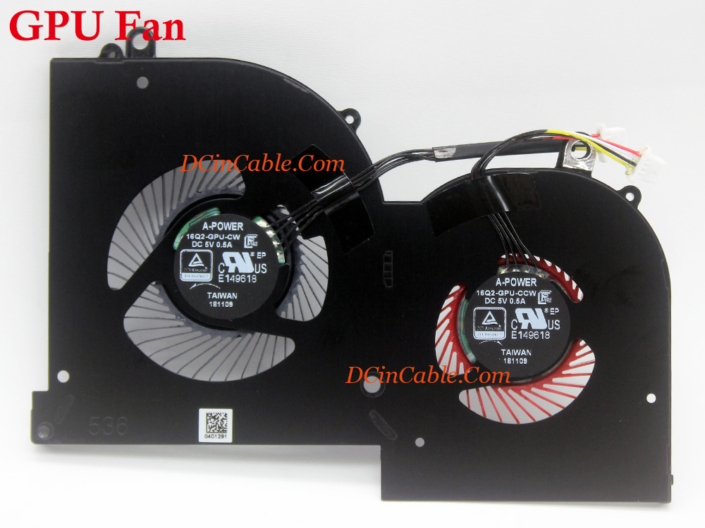 (image for) MSI WS65 8SK Laptop Fan CPU GPU Cooling Left Right Cooler Inside System Assembly - Free Shipping